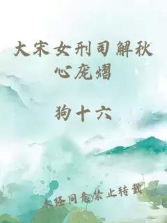 大宋女刑司解秋心庞熠